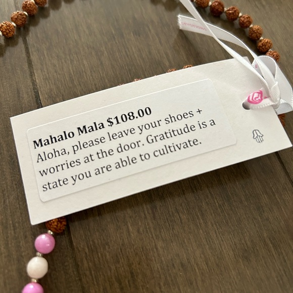 Tiny Devotions authentic Mahalo Mala Beaded Gratitude Necklace - Picture 3 of 3